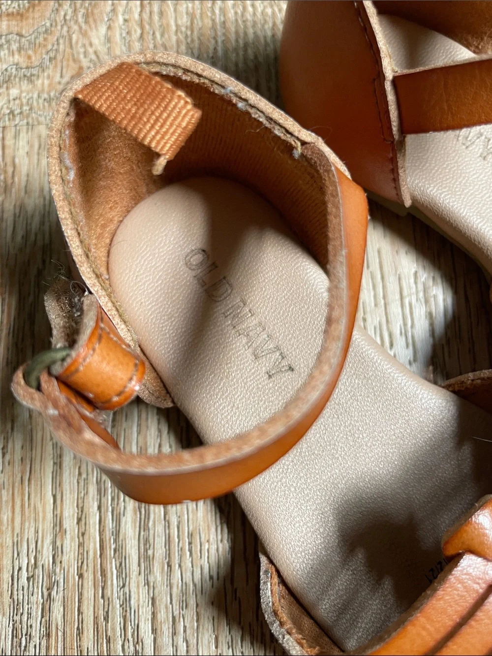 Old Navy Huarache Sandals Faux Leather Woven Toe Size 11 Toddler Girls Shoes